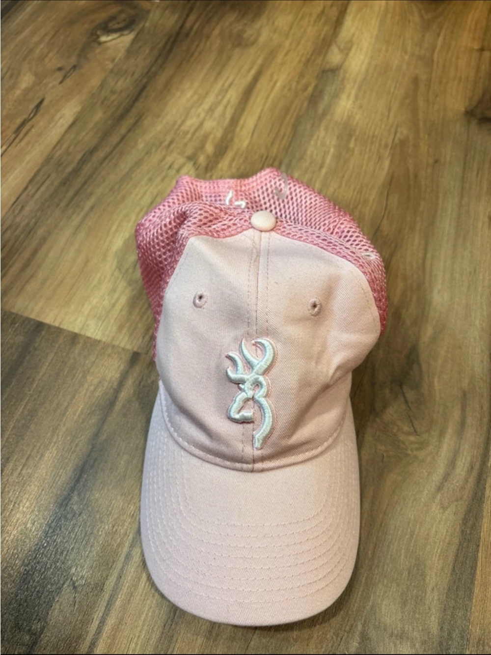 Browning Pink Mesh-Back Cap with Embroidered Logo